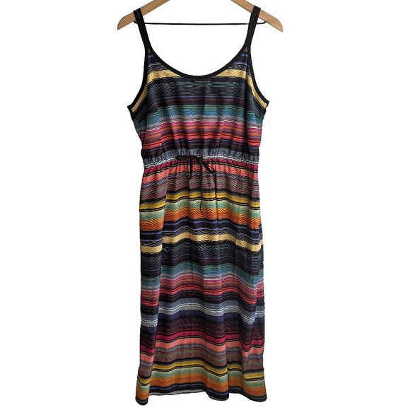 Athleta Multicolor Striped Midi Dress - Picture 1 of 7